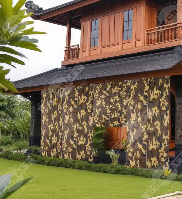 Jangal Print Bamboo Chick Blind – Stylish & Durable Window Covering